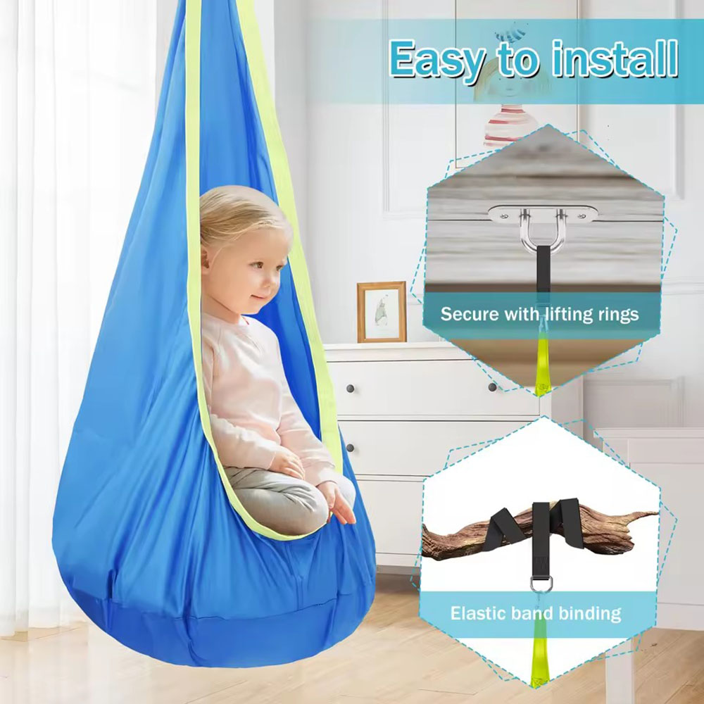 Kids Pod Swing Seat Nylon Hang - огляд і ціна Kids Outdoor Swing
