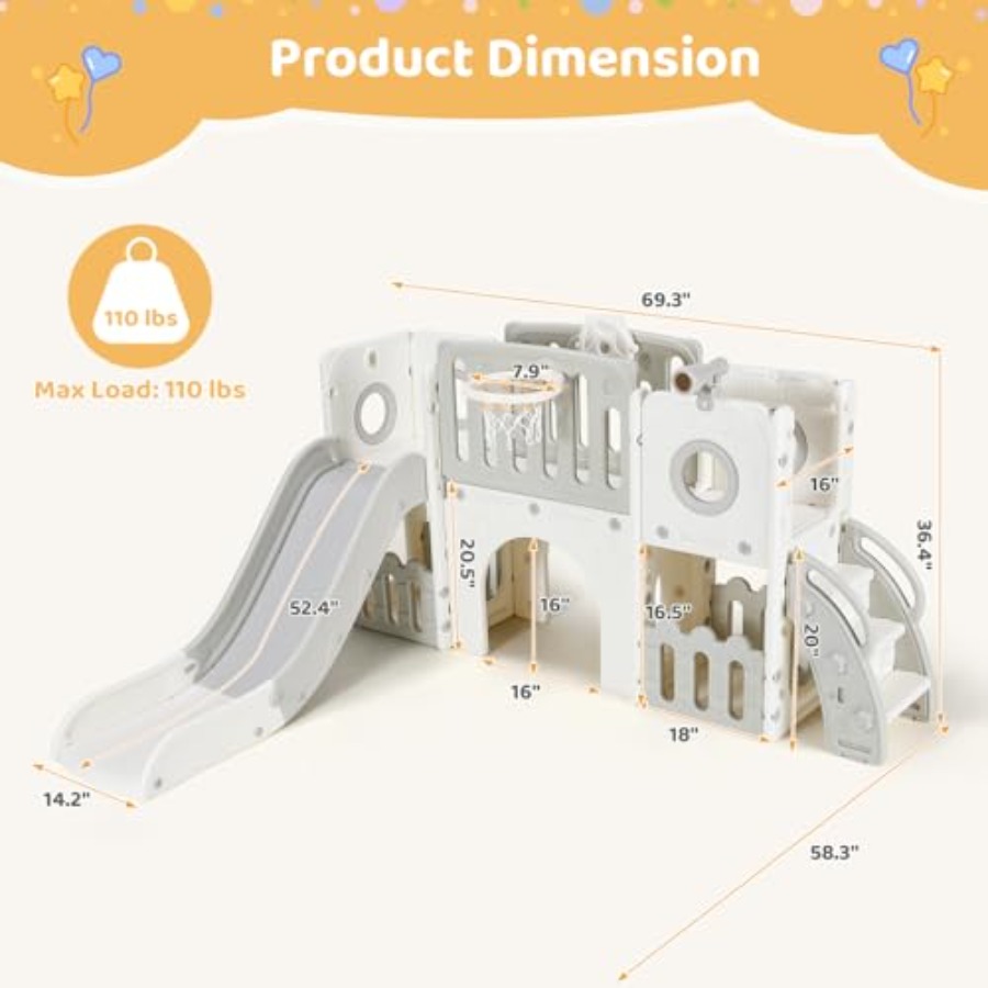 9 in 1 Toddler Slide Set, Larg - огляд і ціна Kids Outdoor Gear