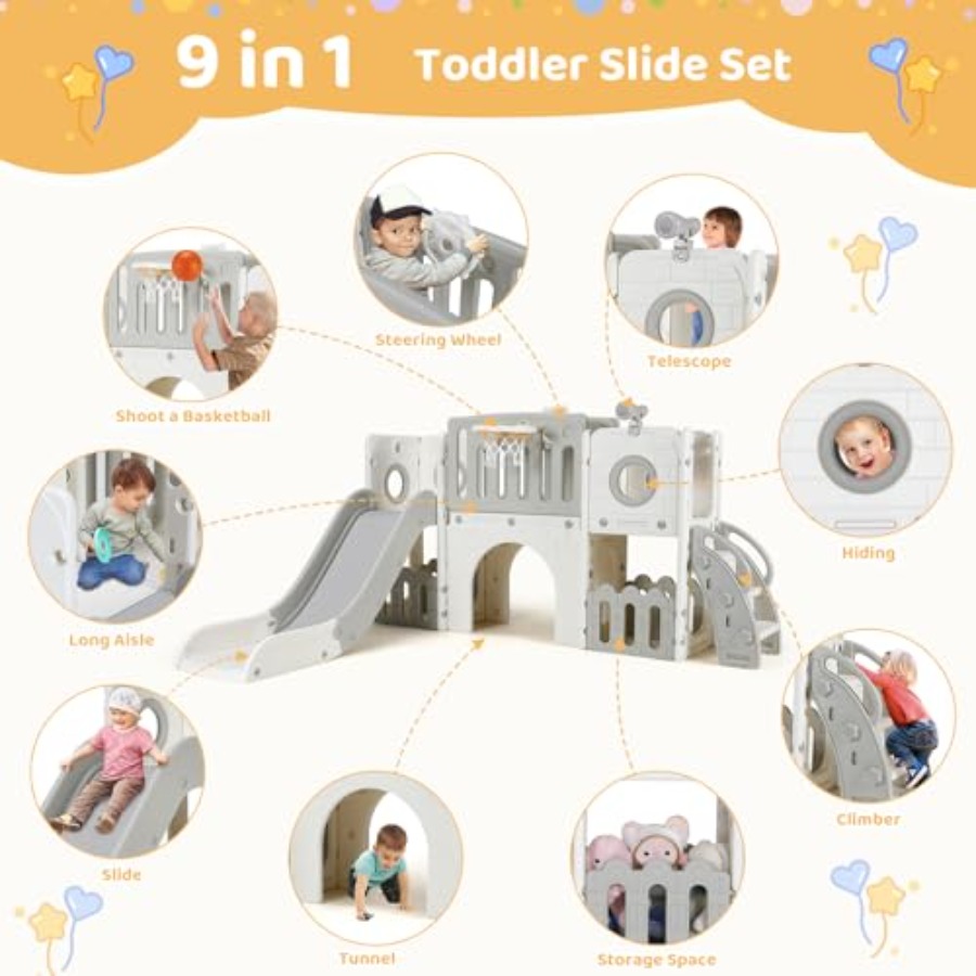 9 in 1 Toddler Slide Set, Larg - огляд і ціна Kids Outdoor Gear