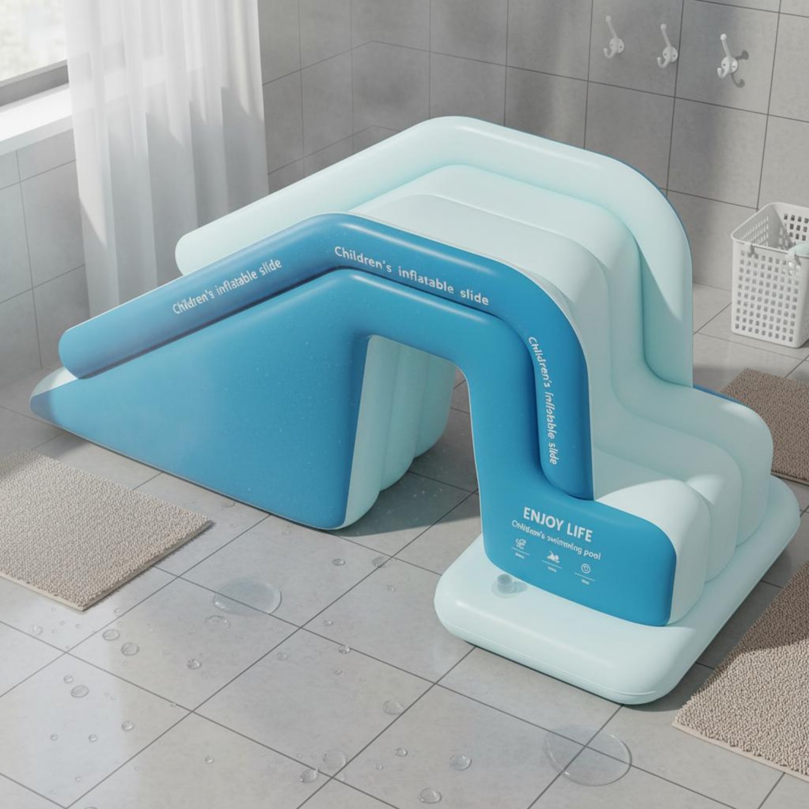 Inflatable Pool Slide Foldable - огляд і ціна Kids Outdoor Water Toys