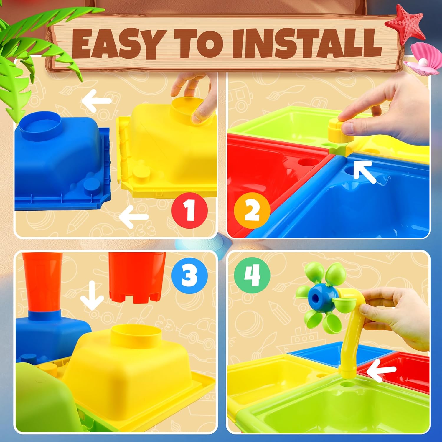 25 Pcs Summer Water Table for  - огляд і ціна Kids Outdoor Water Toys