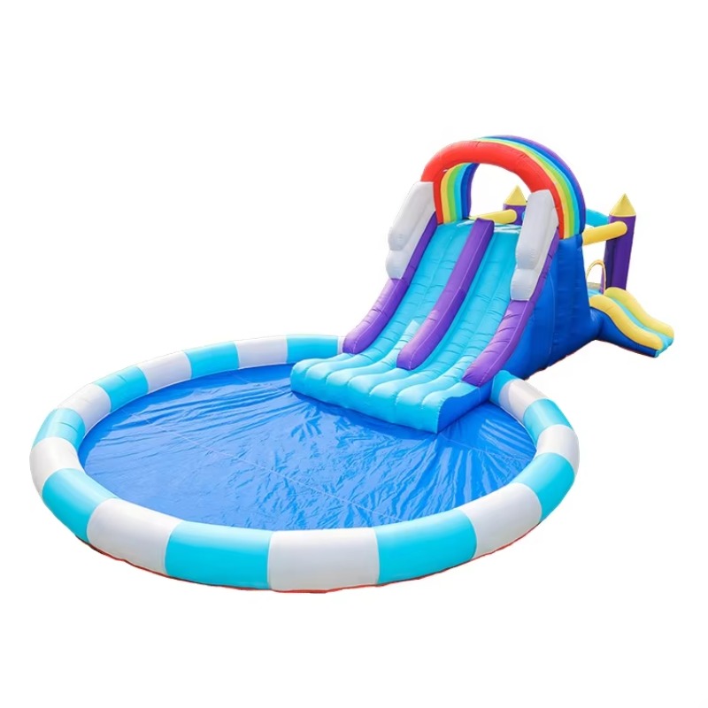 Giant Rainbow Inflatable Water - огляд і ціна Kids Outdoor Slide