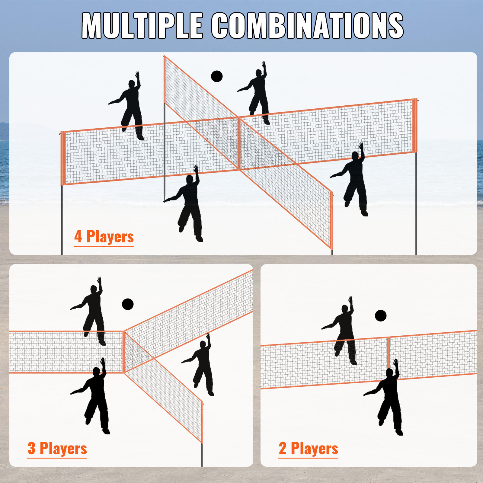 SucceBuy 4-Way Volleyball Net  - огляд і ціна Kids Outdoor Volleyball Net