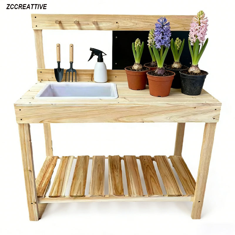 ZCCREATTIVE Children Wooden Po - огляд і ціна Kids Outdoor Bench Table