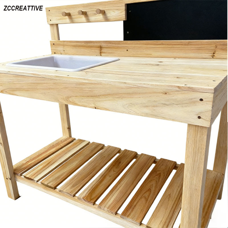 ZCCREATTIVE Children Wooden Po - огляд і ціна Kids Outdoor Bench Table