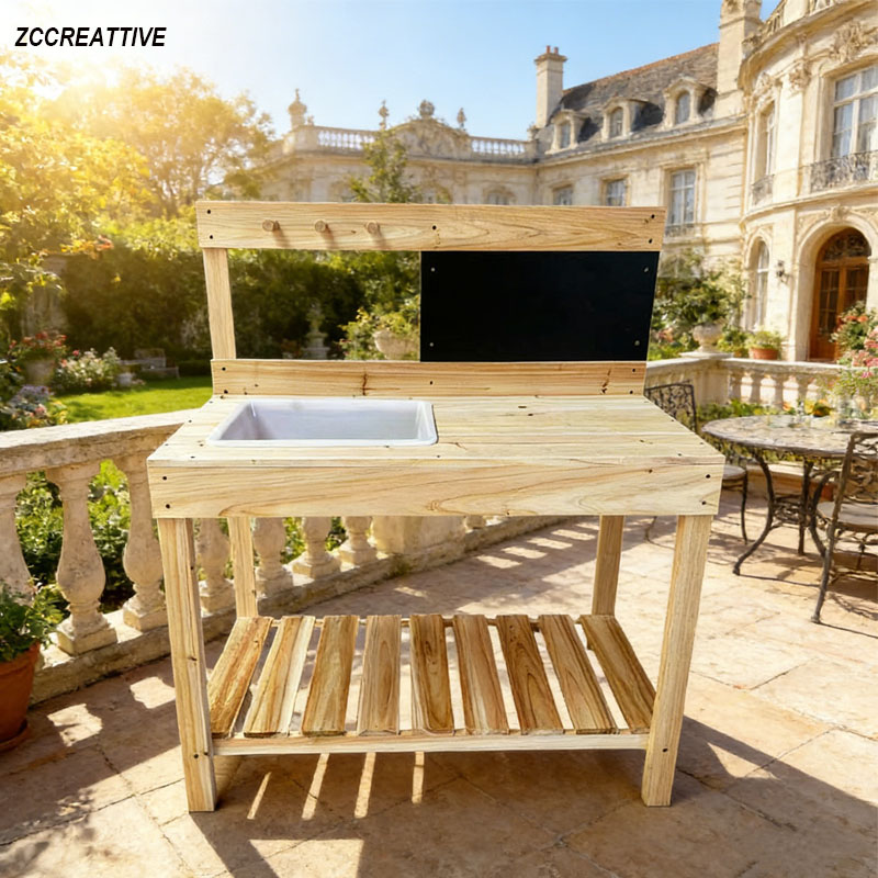 ZCCREATTIVE Children Wooden Po - огляд і ціна Kids Outdoor Bench Table