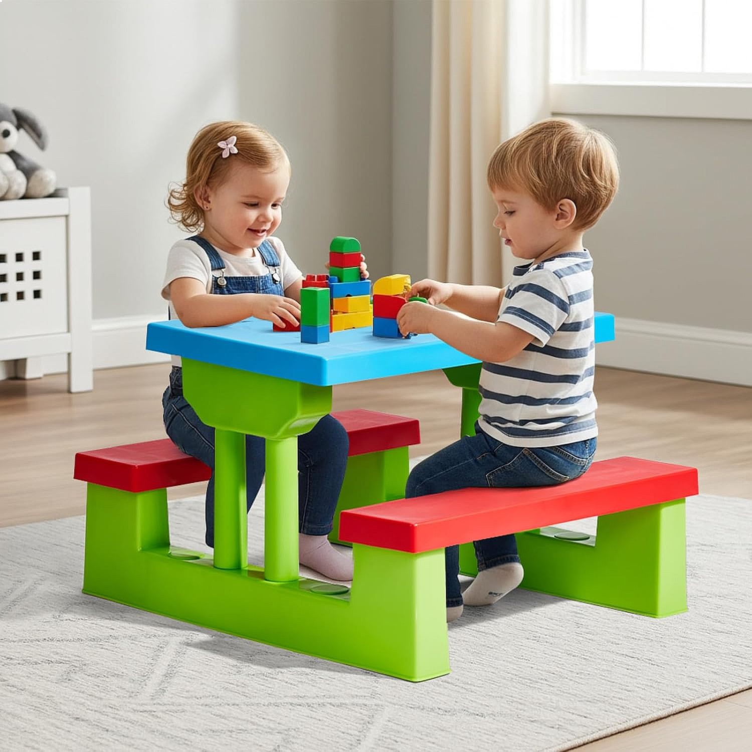 JOYMOR Kids Picnic Table with  - огляд і ціна Kids Outdoor Bench Table