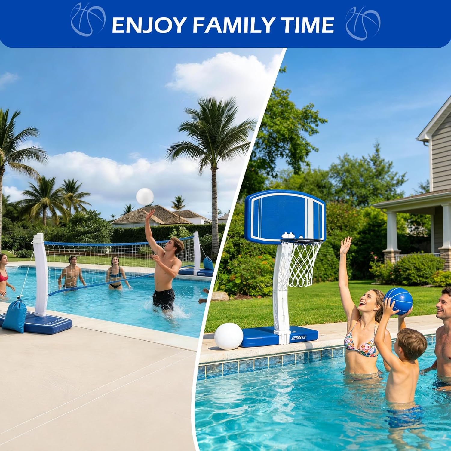 Above Ground Pool Basketball H - огляд і ціна Kids Outdoor Volleyball Net