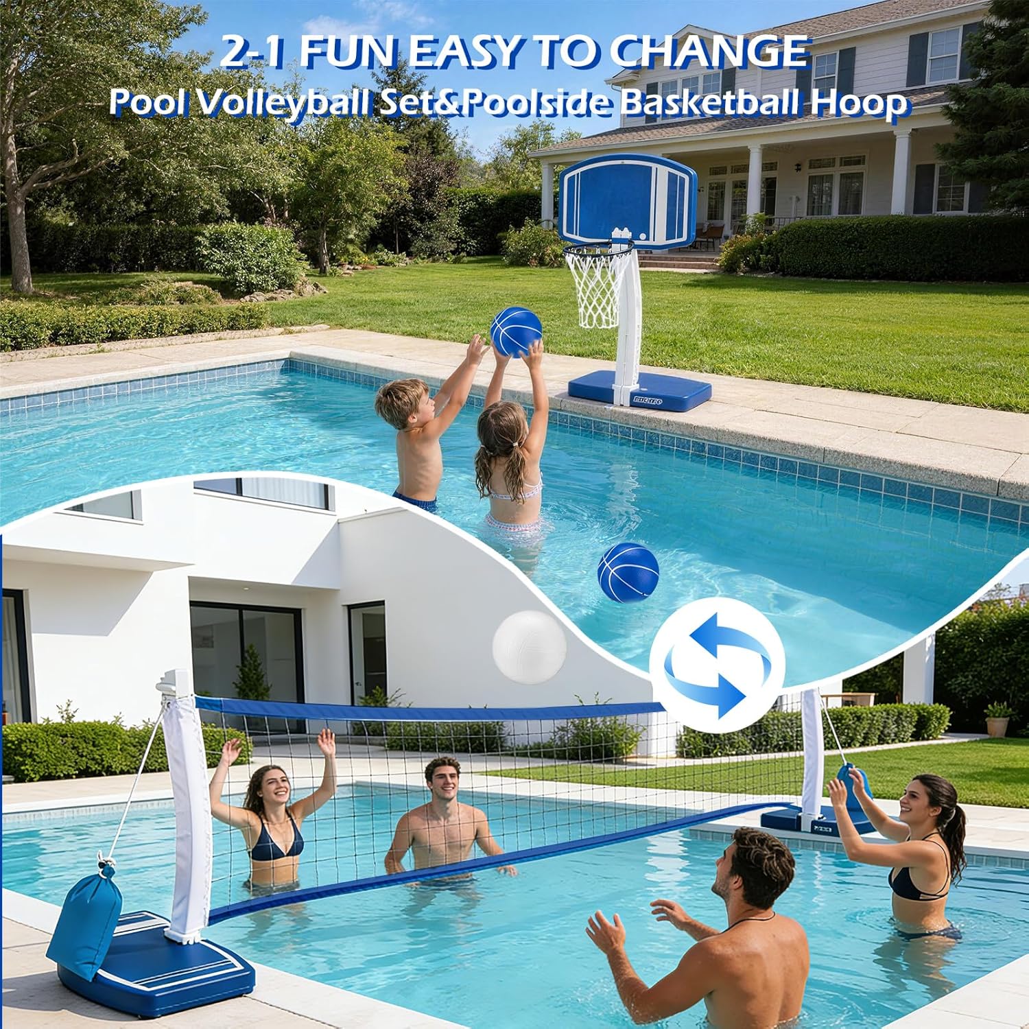 Above Ground Pool Basketball H - огляд і ціна Kids Outdoor Volleyball Net