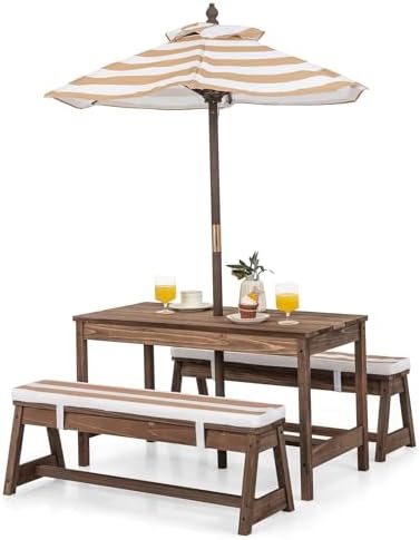 Kids Picnic Table, Outdoor Woo - огляд і ціна Kids Outdoor Bench Table