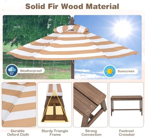 Kids Picnic Table, Outdoor Woo - огляд і ціна Kids Outdoor Bench Table