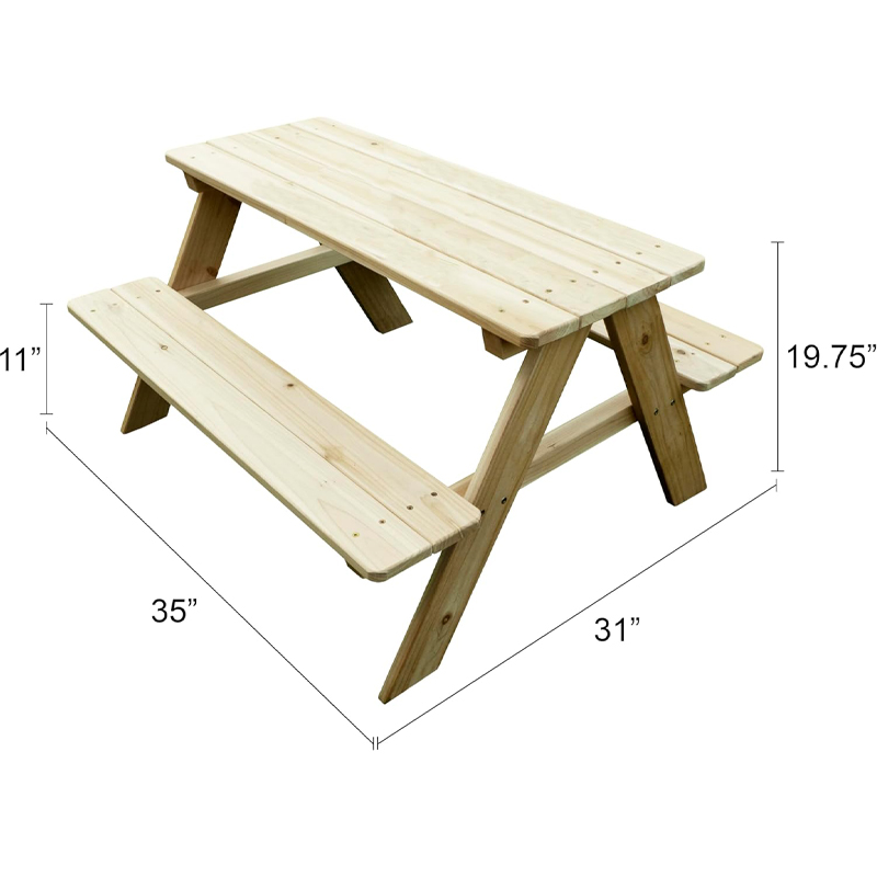 Outdoor Wooden Kids Picnic Tab - огляд і ціна Kids Outdoor Bench Table
