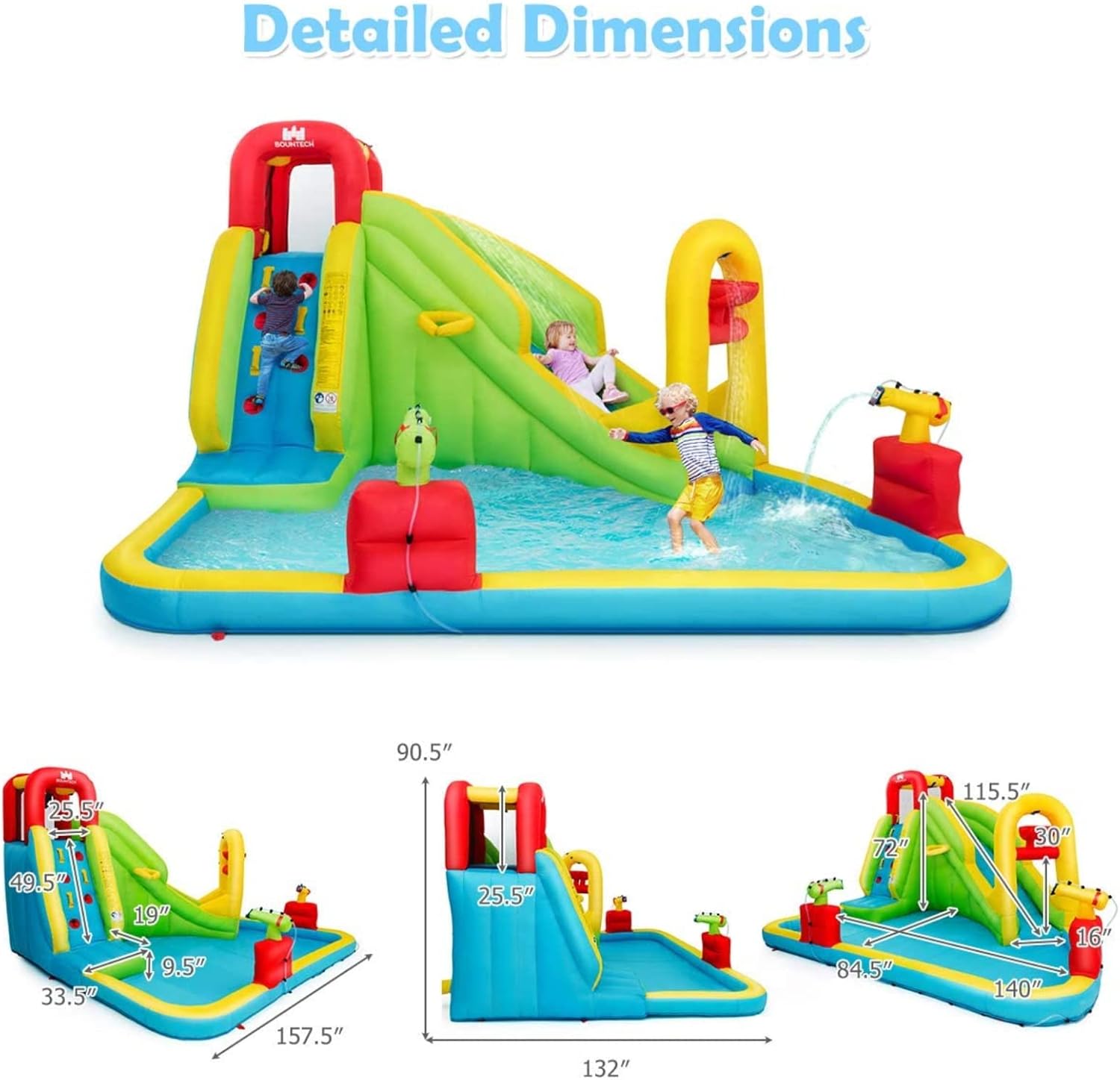 Mega Inflatable Water Park Bou - огляд і ціна Kids Outdoor Water Park