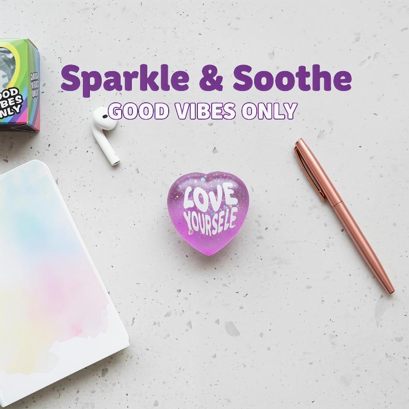 Soft Glitter Heart Squeeze Toy - огляд і ціна Kids Outdoor Quotes