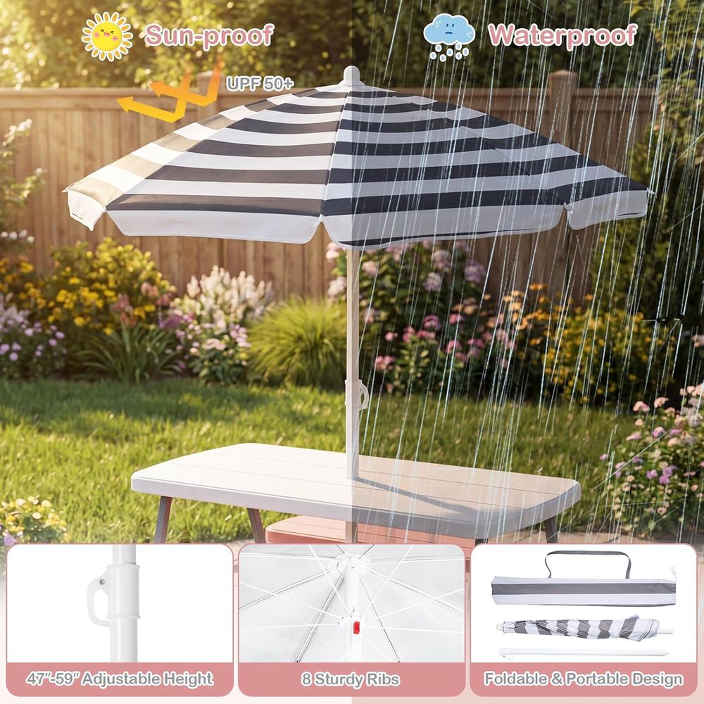 Kids Picnic Table, Toddler Out - огляд і ціна Kids Outdoor Bench Table